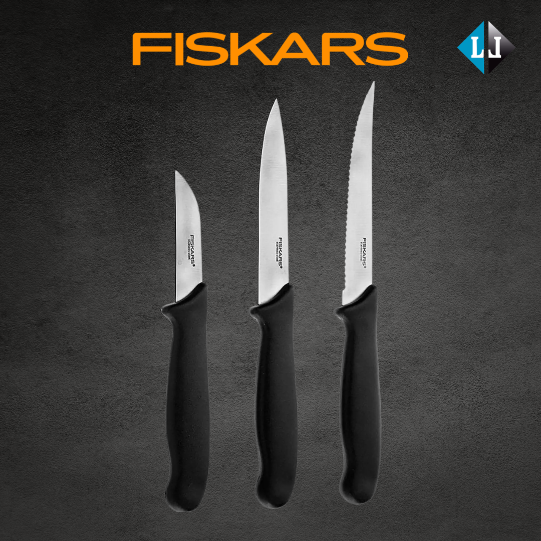 3 peilių rinkinys Fiskars ''Essential'' 1023785 - Atsiimkite per 15 min! 3 peilių rinkinys Fiskars ''Essential'' 1023785 - Atsiimkite per 15 min!