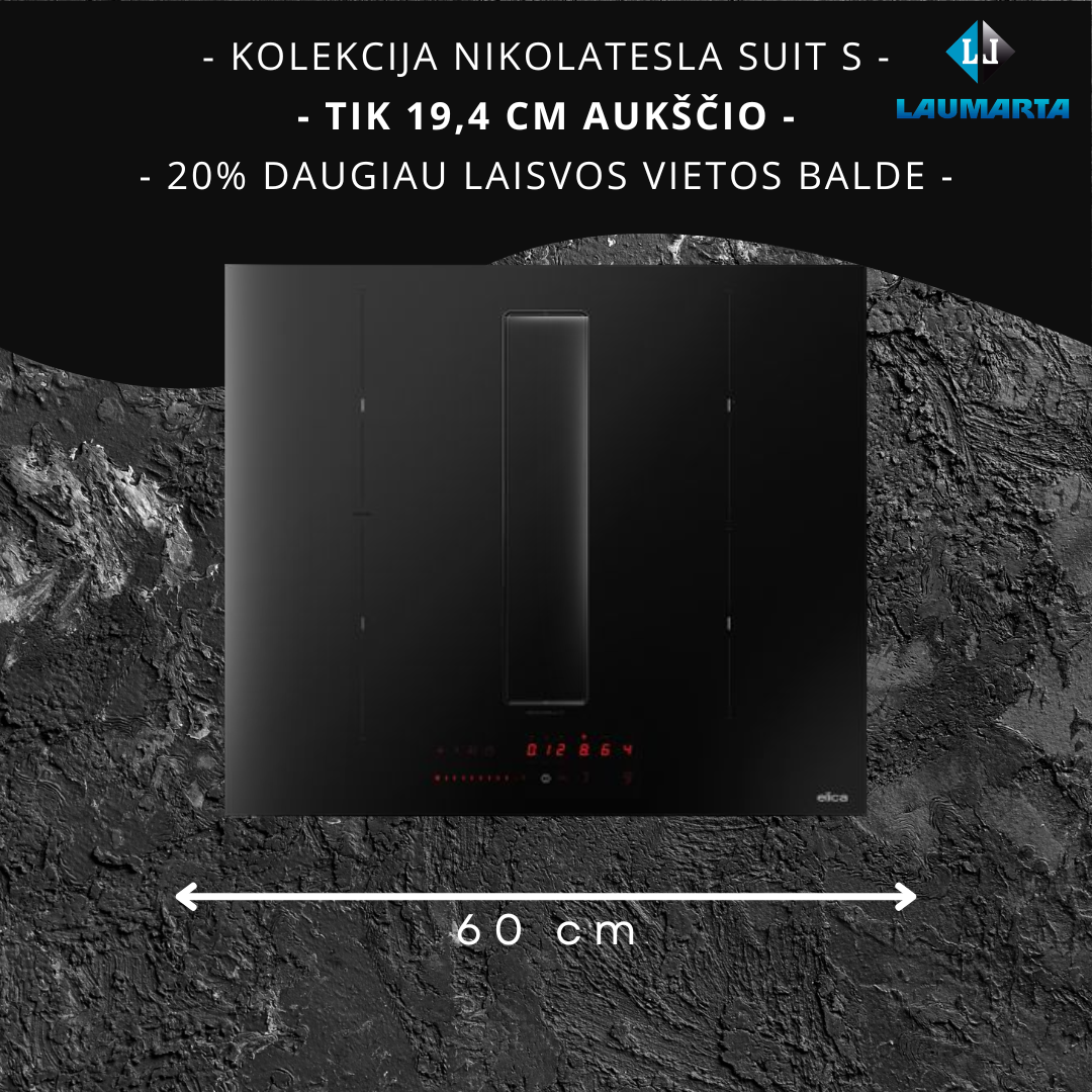 Indukcinė kaitlentė Elica NIKOLATESLA FIT SL BL/A/60 PRF0210739 su integruotu garų surinkėju - NEMOKAMAS PRISTATYMAS Indukcinė kaitlentė Elica NIKOLATESLA FIT SL BL/A/60 PRF0210739 su integruotu garų surinkėju - NEMOKAMAS PRISTATYMAS