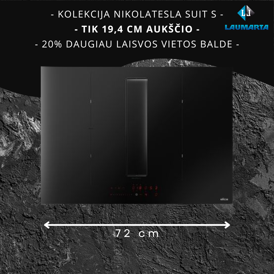 Indukcinė kaitlentė Elica NIKOLATESLA FIT SL BL/A/72 PRF0210741 su integruotu garų surinkėju - NEMOKAMAS PRISTATYMAS Indukcinė kaitlentė Elica NIKOLATESLA FIT SL BL/A/72 PRF0210741 su integruotu garų surinkėju - NEMOKAMAS PRISTATYMAS