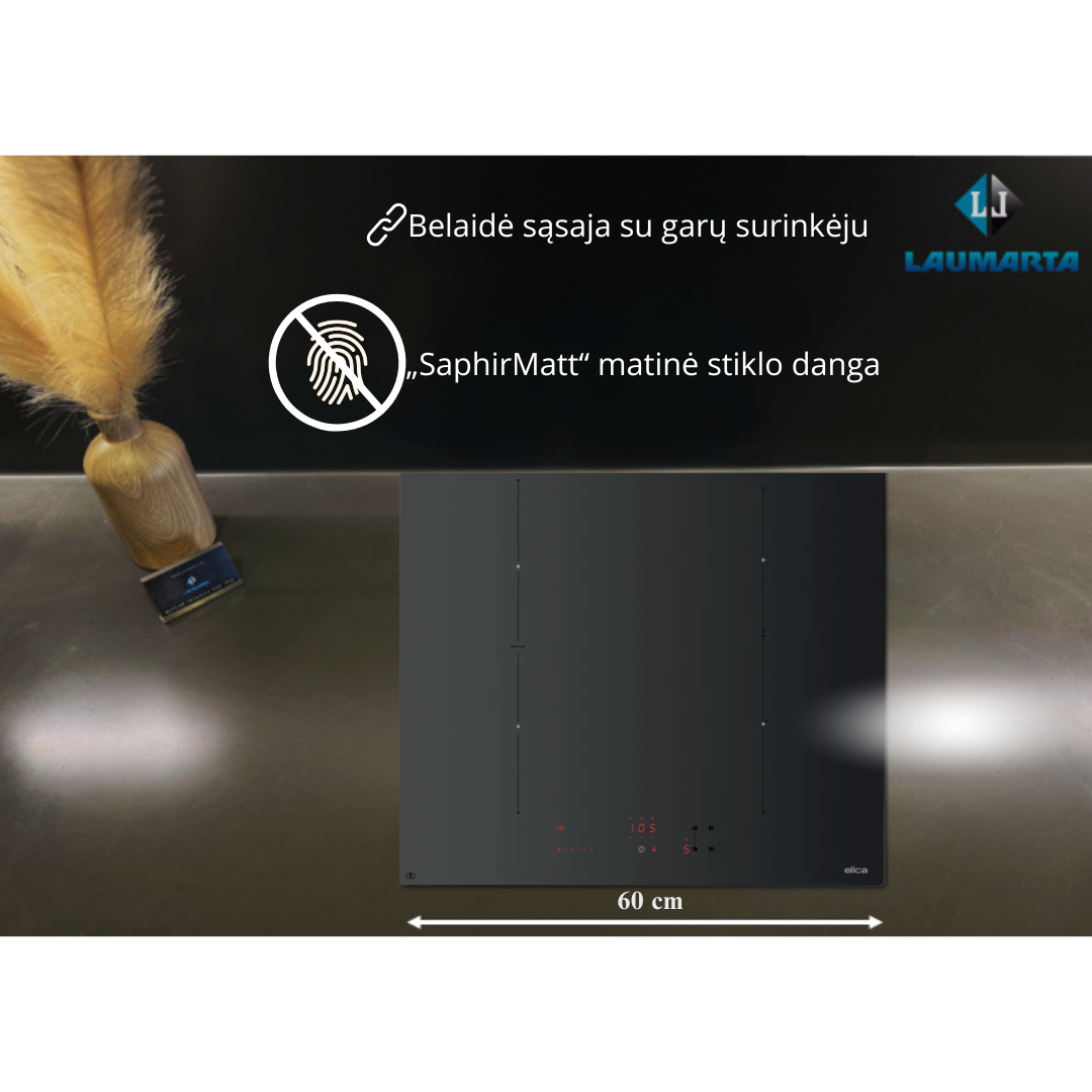 Indukcinė kaitlentė Elica Ratio Connex 604 Plus Raw PRF0210635 (Matinė danga) - Atsiimkite per 15 min!