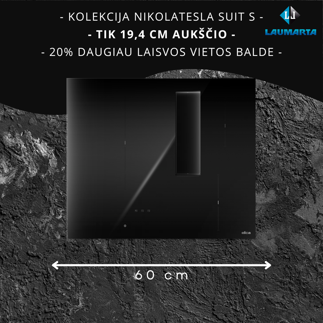 Indukcinė kaitlentė Elica NIKOLATESLA FIT 3Z SL BL/A/60 PRF0211838 su integruotu garų surinkėju - NEMOKAMAS PRISTATYMAS Indukcinė kaitlentė Elica NIKOLATESLA FIT 3Z SL BL/A/60 PRF0211838 su integruotu garų surinkėju - NEMOKAMAS PRISTATYMAS