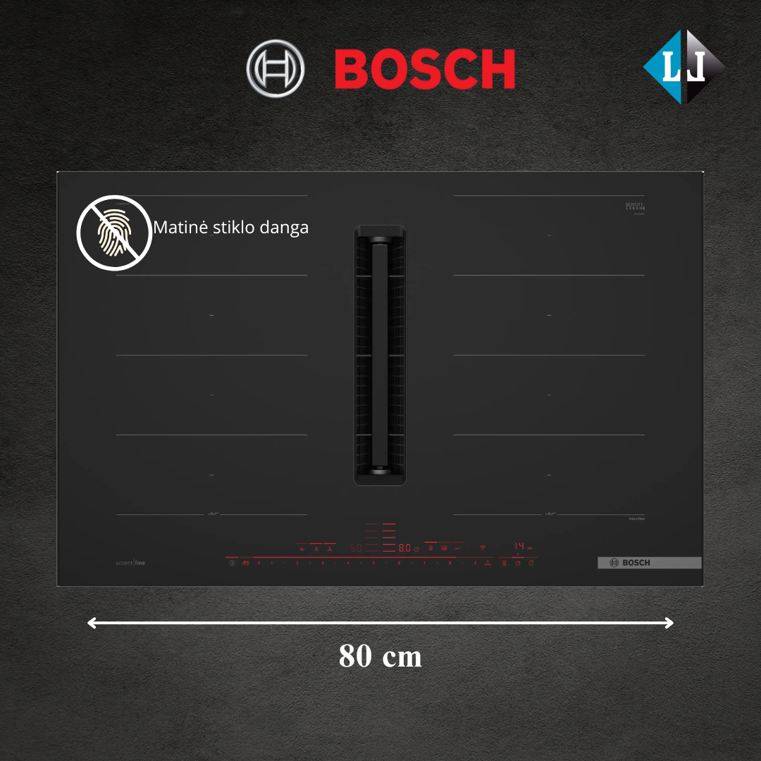 Indukcinė kaitlentė su integruotu garų surinkėju Bosch PXX89BD56E - NEMOKAMAS PRISTATYMAS Indukcinė kaitlentė su integruotu garų surinkėju Bosch PXX89BD56E - NEMOKAMAS PRISTATYMAS