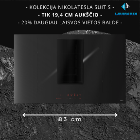 Indukcinė kaitlentė Elica NIKOLATESLA PRIME S SL BL/A/83 PRF0210728 su integruotu garų surinkėju - NEMOKAMAS PRISTATYMAS