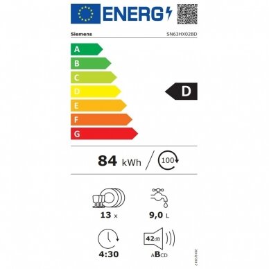 Indaplovė Siemens SN63HX02BD 2 Indaplovė Siemens SN63HX02BD 2