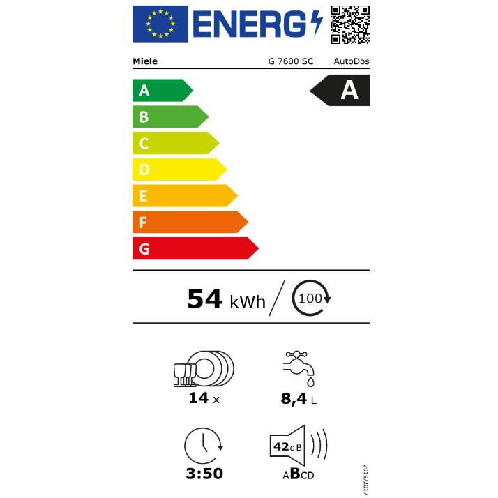 Indaplovė Miele  G 7600 SC AutoDos Balta 2