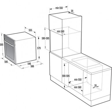 Orkaitė Gorenje BCS798S24BG su garų funkcija 2 Orkaitė Gorenje BCS798S24BG su garų funkcija 2