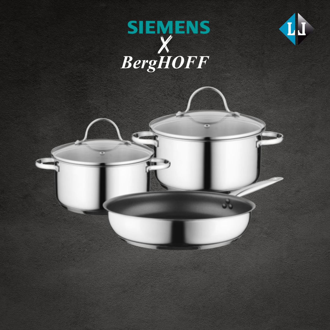 Puodų ir keptuvės rinkinys Siemens - BergHOFF HZ9SE030 3 vnt. - Atsiimkite per 15 min! Puodų ir keptuvės rinkinys Siemens - BergHOFF HZ9SE030 3 vnt. - Atsiimkite per 15 min!