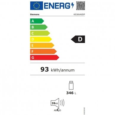 Šaldytuvas Siemens KS36VAIDP 2 Šaldytuvas Siemens KS36VAIDP 2